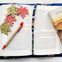 Wodoodporne etui na książkę i notes z liskiem - granatowe