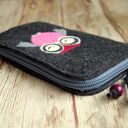 Filcowe etui na telefon - sówka