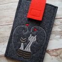 Filcowe etui na telefon - Zakochane Koty