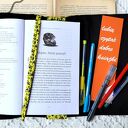 Wodoodporne etui na książkę/notes: żółte wzory