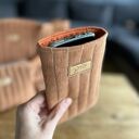 Etui na telefon z lnu - rudy