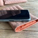 Etui na telefon z lnu - rudy