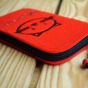 Filcowe etui na telefon „Meow” - futerał w kotki z haftem