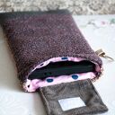Etui na telefon z haftem sarny - ręcznie szyte
