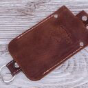 Skórzane etui na klucze z grawerem kolor Jasny brąz