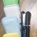 Skórzane etui na chusteczki - soczysta zieleń z zamkiem YKK