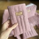 Etui na telefon z lnu - zgaszony róż