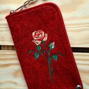 Filcowe etui na telefon - róża