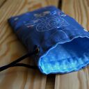 Bawełniane etui na okulary boho z łapaczami snów (niebieskie)