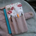 brązowy pikowany organizer