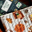 Jesienny zestaw: etui na książkę i piórnik (okładka + mini kosmetyczka)