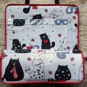 Filcowa teczka - etui kotek (laptop 12 cali i dokumenty A4)