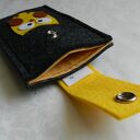 Filcowe etui na telefon - sowa z impregnowanego filcu
