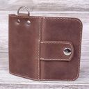 Skórzane etui na klucze z grawerem, kolor brązowy