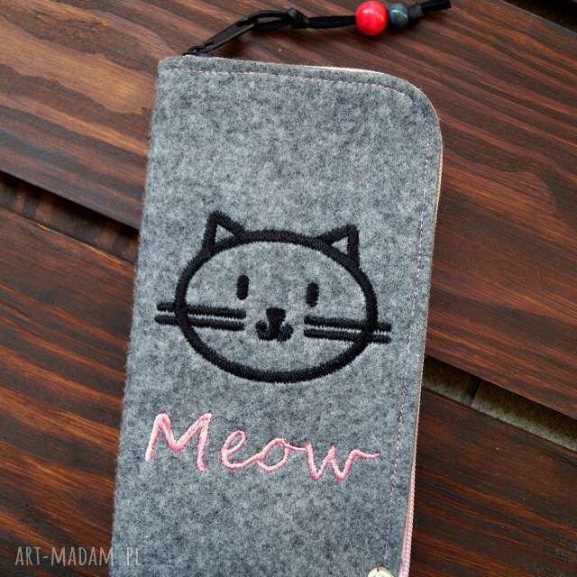 Filcowe etui na telefon - meow