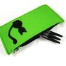 etui: Green pencil case - piónik kot