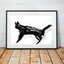 annasko zwierzęta minimalistyczna grafika do domu, plakat 30x40 kot