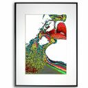 Grafika w ramie Kolorowe pocałunki 30x40