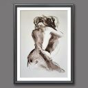 Lovers - 50x70 zmysłowy szkic kochanków do sypialni