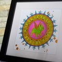 Mandala z mopsem dla właściciela mopsa - obrazek 21x21 cm