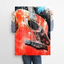 Czerwona Gitara - plakat A3 z motywem muzyki
