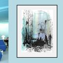 Grafika z cyklu "Lazurowe drżenia" 30cm x 40cm