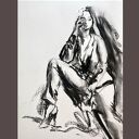 Heels - grafika węglowa A3 (30x42 cm) Louka