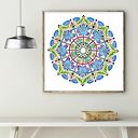 Kwiatowa mandala 50x50cm