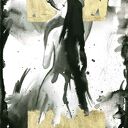 „Lovers” - ręcznie malowana grafika ślubna ze złoceniami