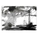 Grafika z cyklu „Pejzaże industrialne” - black ink art, 30x21 cm (pojedynczy egzemplarz)