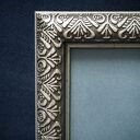 Mandala Srebrna - ręcznie malowana grafika w ozdobnej ramie 21x30 cm