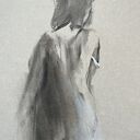 White - minimalistyczna grafika kobiety 30x40 cm