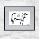 Grafika z ramą - nr 74 krowa, czemu jej nie kochać