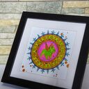 Mandala z mopsem dla właściciela mopsa - obrazek 21x21 cm