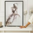 Kobieca inkografia „Dress” 100x70 - ręcznie nakładany węgiel
