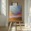 Plakat A3 Niebiański Niepokój reprodukcja pasteli olejnych