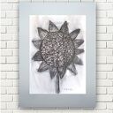 Minimalistyczny rysunek tuszem 30x40 w szarościach - Annasko 