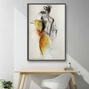 Szkic kobiety 50x76 cm - autorska grafika Giclee do sypialni i salonu