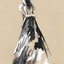 "Jestem" praca malowana ręcznie 21cm x 30cm