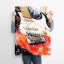 Gitara - autorska grafika na plakacie A3