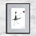 Grafika z ramą - nr 85 - Czerwony balonik