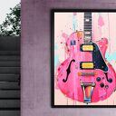 Gitara - autorski plakat A3 z muzyczną grafiką