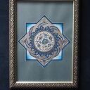 obrazek grafika MANDALA SREBRNA