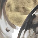 Abstrakcja "Fenomenarium" grafika ręcznie malowana i złocona o wymiarach 70cm x 50cm