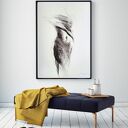 Lady 100x70 - autorska grafika kobieca z węgla, inkografia Giclée 270 g
