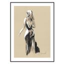 "Jestem" praca ręcznie malowana 21cm x 30cm