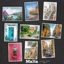 Malta w akwareli - zestaw 9 grafik w rozmiarze 13x18 cm