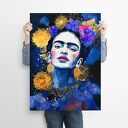 Frida wieczorową porą - plakat A3 z autorską grafiką kobiety