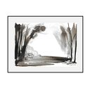 Grafika "Ławeczka" malowana ręcznie o wymiarach 21cm x 30cm