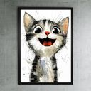 Kot Rysunkowy - grafika na plakacie na A3